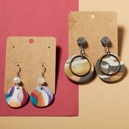 Oven bake clay earrings deals